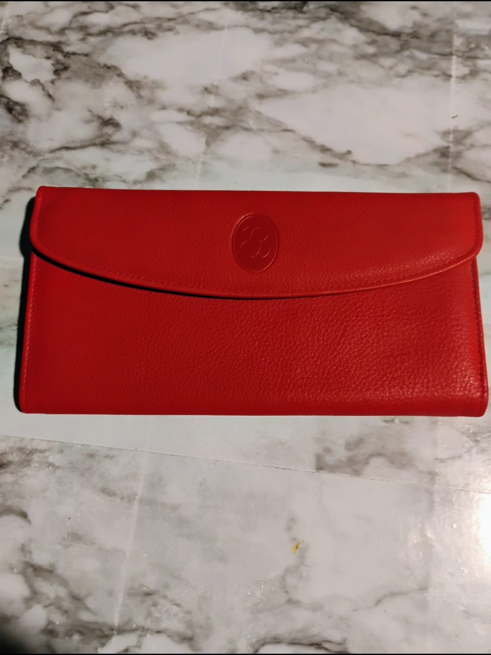 Buxton Red Leather Flap Wallet
